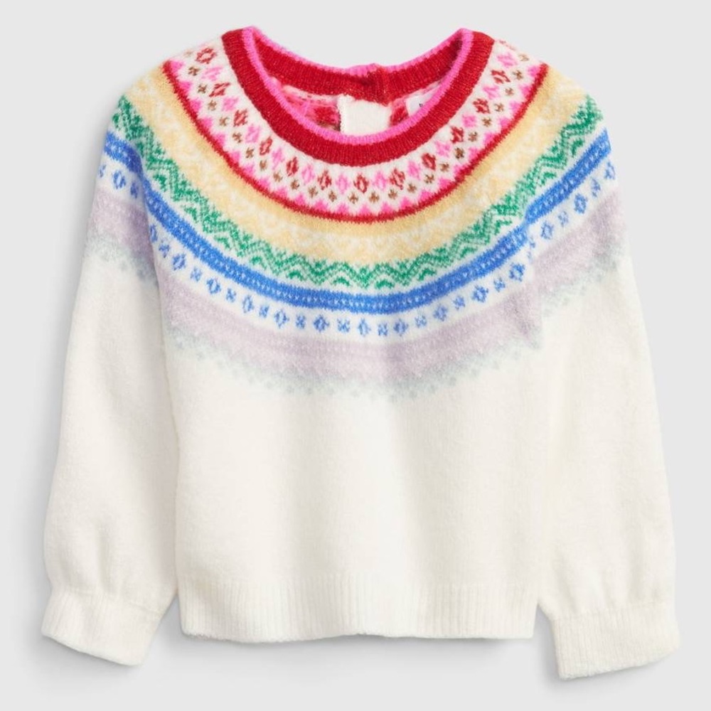 Gap Baby Rainbow Fair Isle Sweater, 6-12M